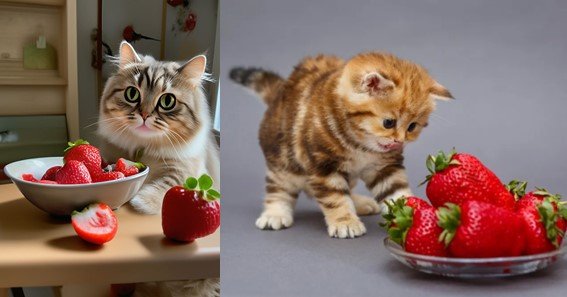 can cats eat strawberries yogurt