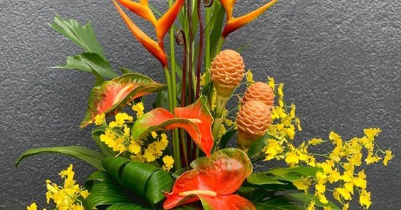 tropical flower arrangement ideas