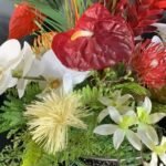 tropical flower arrangements artificial