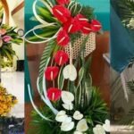 tropical flower arrangements for church